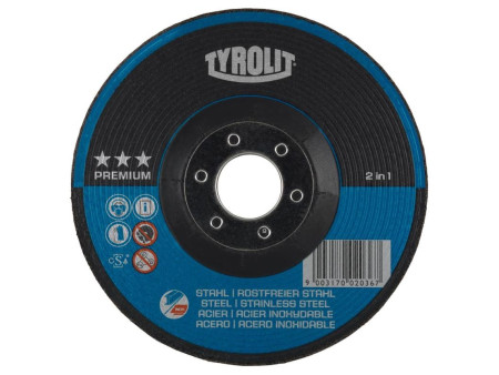 DISCO DE DESBASTE PARA ACERO Y ACERO INOXIDABLE 178 X 7 X 22.2MM