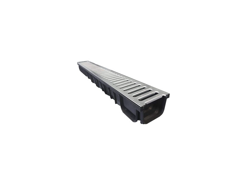CANALETA POLIPROPILENO + REJILLA GALVANIZADA 100 X 12 X 8.4MM CON CLIP
