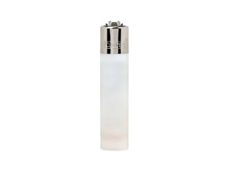 MECHERO CLIPPER TRANSPARENTE BLANCO