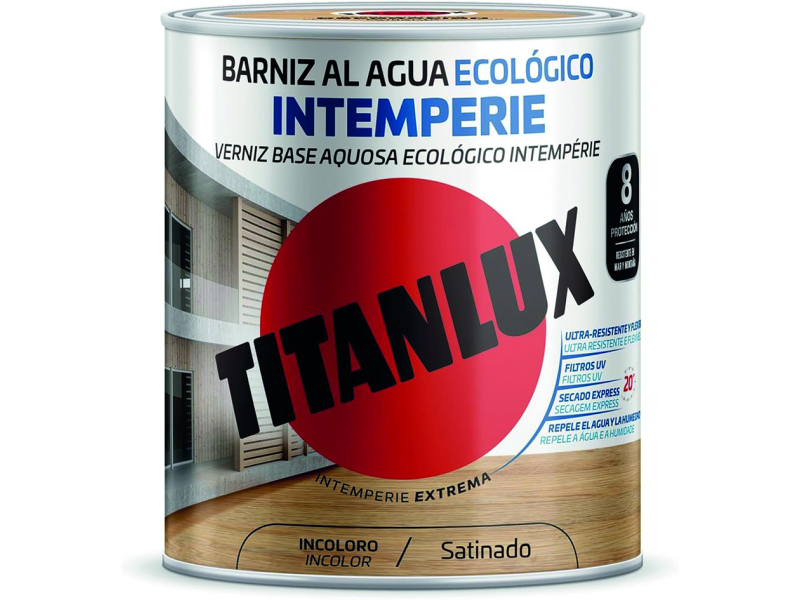 BARNIZ AL AGUA ECO INTEMPERIE BRILLANTE INCOLORO 750ML