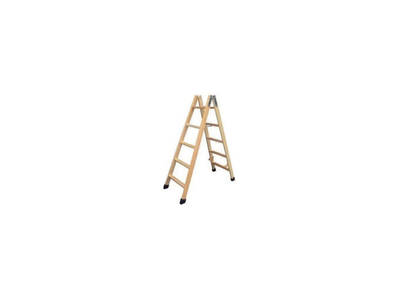 ESCALERA TIJERA MADERA 5 + 5 PELDAÑOS 1.45M