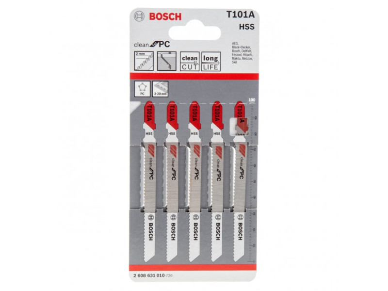 HOJA SIERRA DE CALAR PLASTICO HSS T101A (5 UNID)