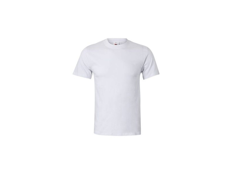 CAMISETA MANGA CORTA ALGODON SIN BOLSILLO COLOR BLANCA TALLA L