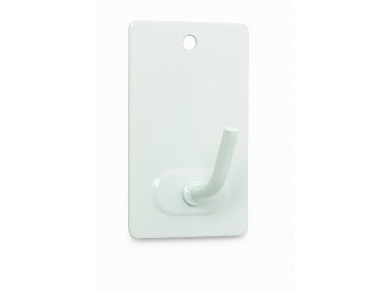 PERCHA ADHESIVA LACADO BLANCO 3UDS