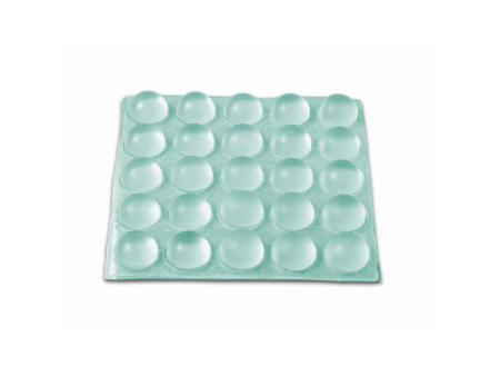 GOTAS PROTECTORAS ADHESIVAS Ø10 MM ALTO 5MM/ TRASNPARENTE BLISTER 25 UND