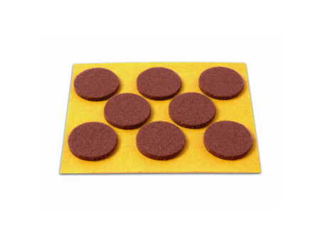 DESLIZADORES Ø 25 MM / MARRON BLISTER 8 DISCO