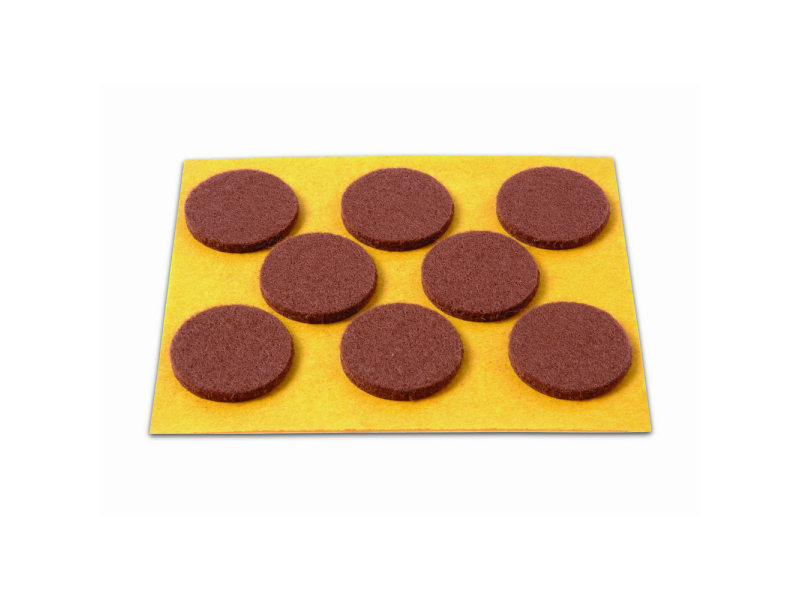 DESLIZADORES Ø 25 MM / MARRON BLISTER 8 DISCO