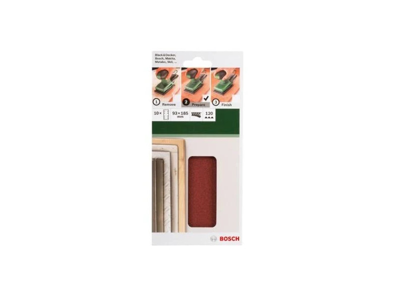 SET HOJAS DE LIJA PARA LIJADORA ORBITAL 93 X 230 G120 (10 UNIDADES)