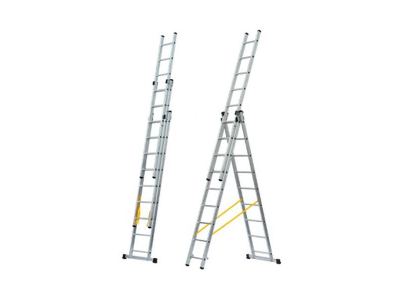 ESCALERA ALUMINIO 3 TRAMOS 2.04 X 4.79M 3 X 7 PELDAÑOS