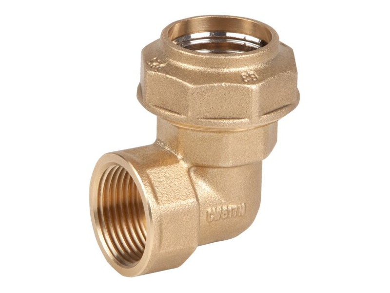 CODO EGB 90º ROSCA HEMBRA POLIETILENO 63 X 2" LATON EBF