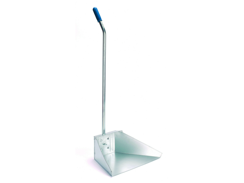 RECOGEDOR METALICO GALVA CON MANGO 80CM