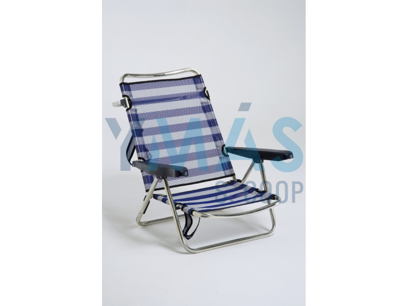 SILLA CAMA PLAYA BAJA RAYAS 607ALF-C