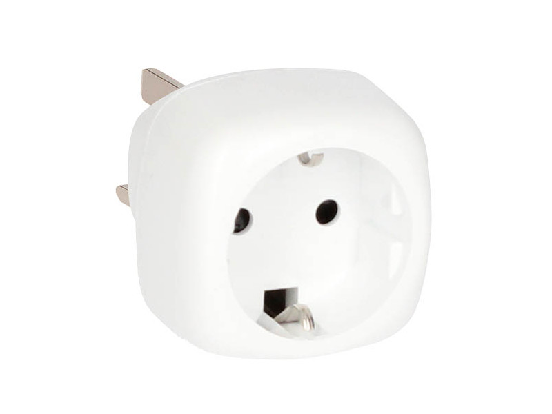 ADAPTADOR INGLES/EUROPEO CON FUSIBLE 13A 250V 4.8MM