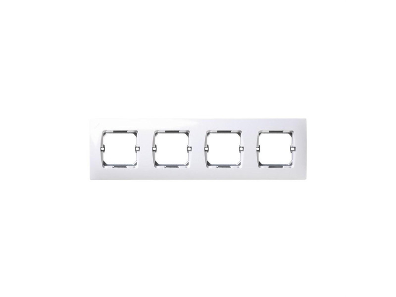 PLACA SERIE 27640-65 4 ELEMENTOS SIN GARRAS Y CON BASTIDOR BLANCO NIEVE