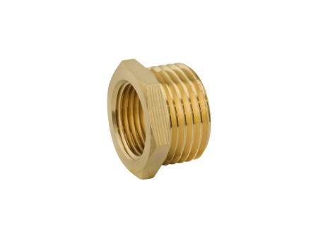 TUERCA REDUCCION 1/4" MACHO - 1/8" HEMBRA LATON