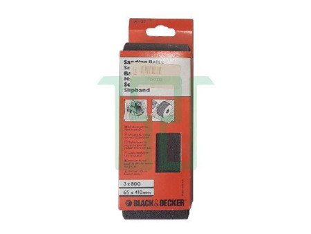 BANDAS ABRASIVAS 3 UNID. P80 65MM BLACK&DECKER A1133