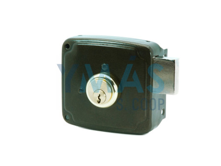 CERRADURA DE SOBREPONER 1124/100 DERECHA ESMALTADA ( BOMBILLO REDONDO )
