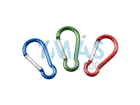 MOSQUETON DE ALUMINIO 7 X 80MM VARIOS COLORES 
