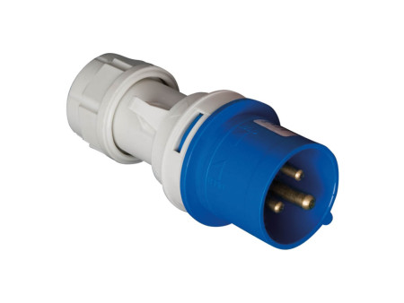 CLAVIJA CETAC AEREA MACHO 16A 2 POLOS + TIERRA 380V