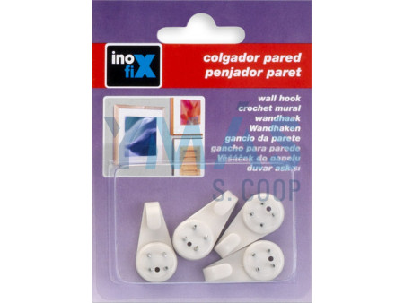 CUELGA FACIL PARED BLANCO 4UDS