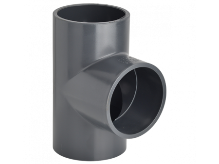 TE ENCOLAR IGUAL HEMBRA 90º PVC PRESION 40MM