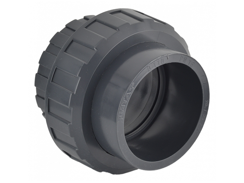 UNION 3 PIEZAS ENCOLAR H-H 75MM PVC PRESION 