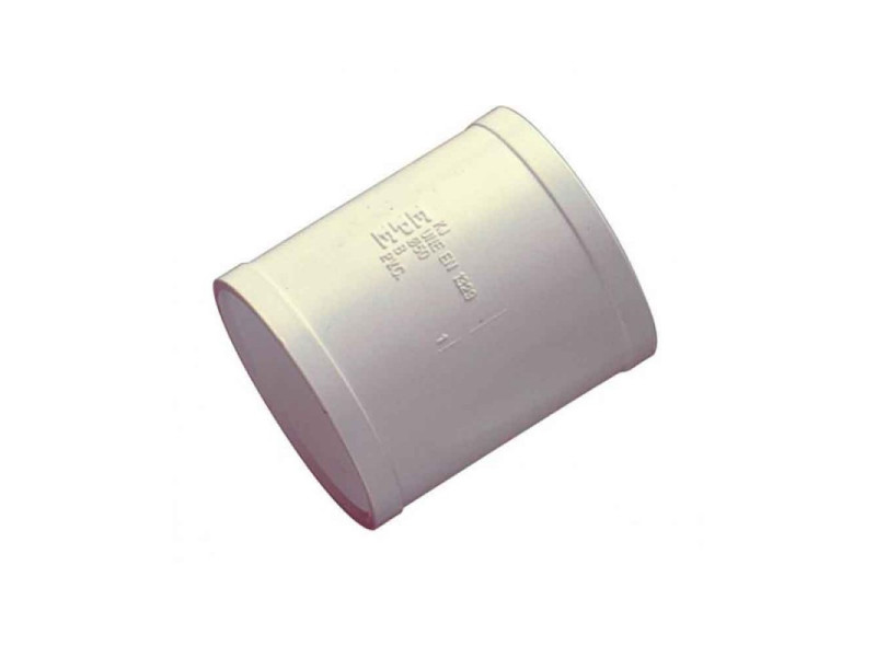 MANGUITO PVC UNION CIRCULAR H-H 90MM CANALON BLANCO FERROPLAST 223016