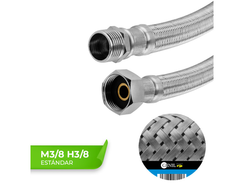 CONEXION INOX 12,5MM M 3/8" - H 3/8" 35CM