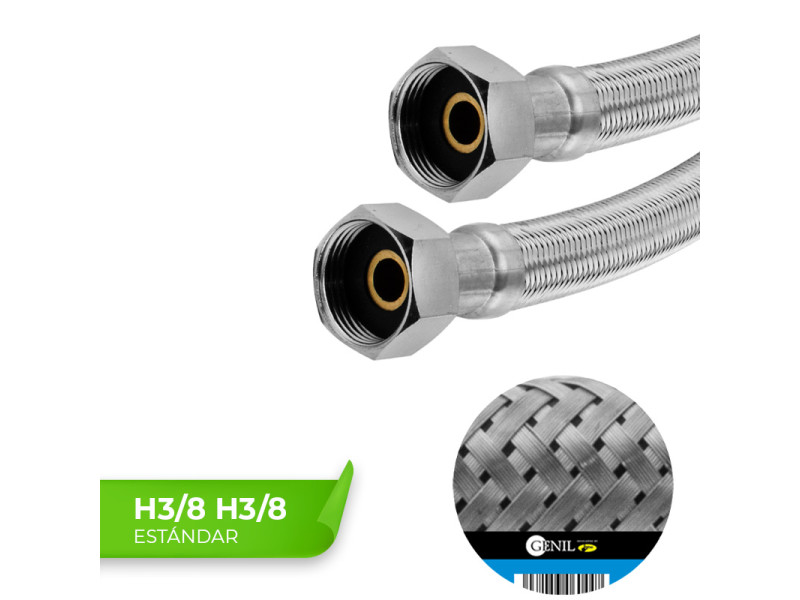 CONEXION INOX 12,5MM H 3/8" - H 3/8" 35CM