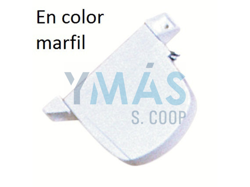 RECOGEDOR DE SOBREPONER CON CINTA DE PERSIANA 14MM MARFIL