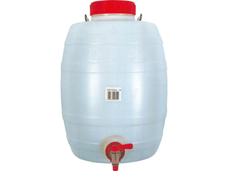 BIDON DE PLASTICO CON GRIFO 5 LITROS - Ø 18 X 28 CM