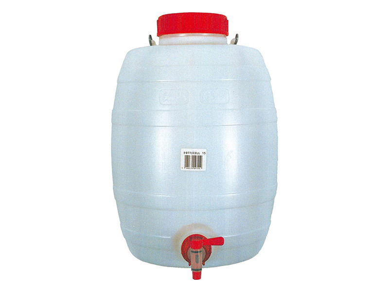 BIDON DE PLASTICO CON GRIFO 5 LITROS - Ø 18 X 28 CM