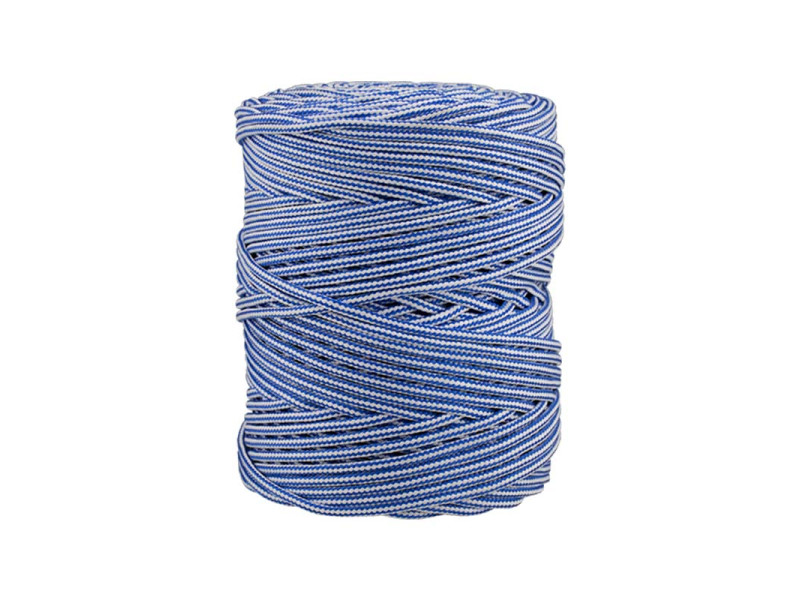 CUERDA POLIPROPILENO TRENZADA AZUL-BLANCO 5MM 
