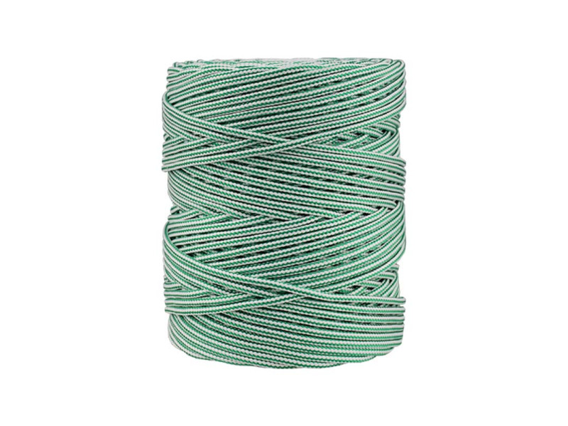 CUERDA POLIPROPILENO TRENZADO VERDE-BLANCO 5MM  