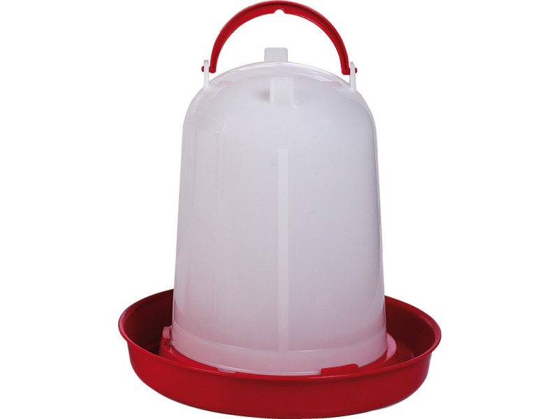 BEBEDERO PARA POLLOS "ECO" ROJO SIN PATAS 5L