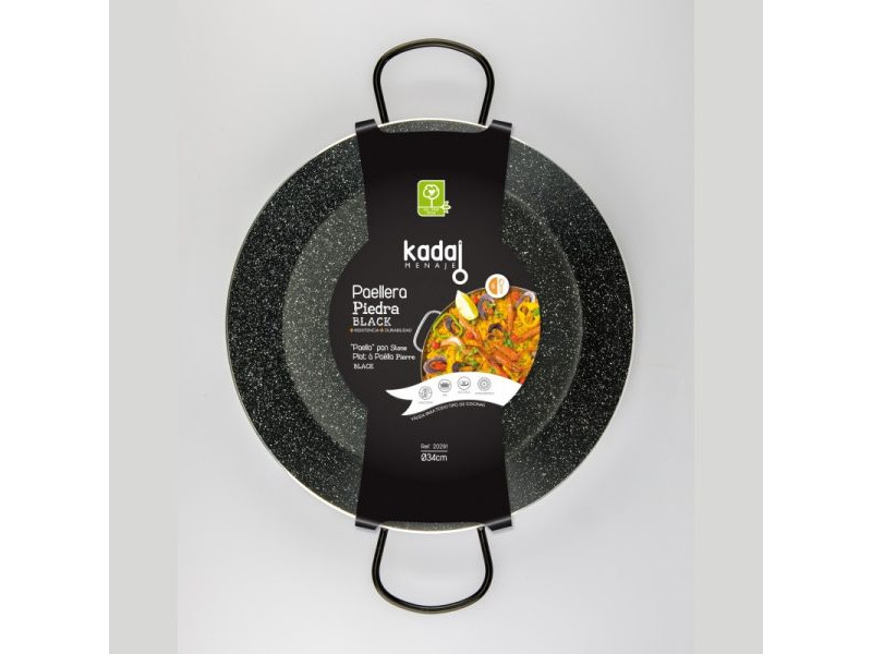 PAELLERA PIEDRA BLACK INDUCCION TOTAL 42CM (10 COMENSALES)