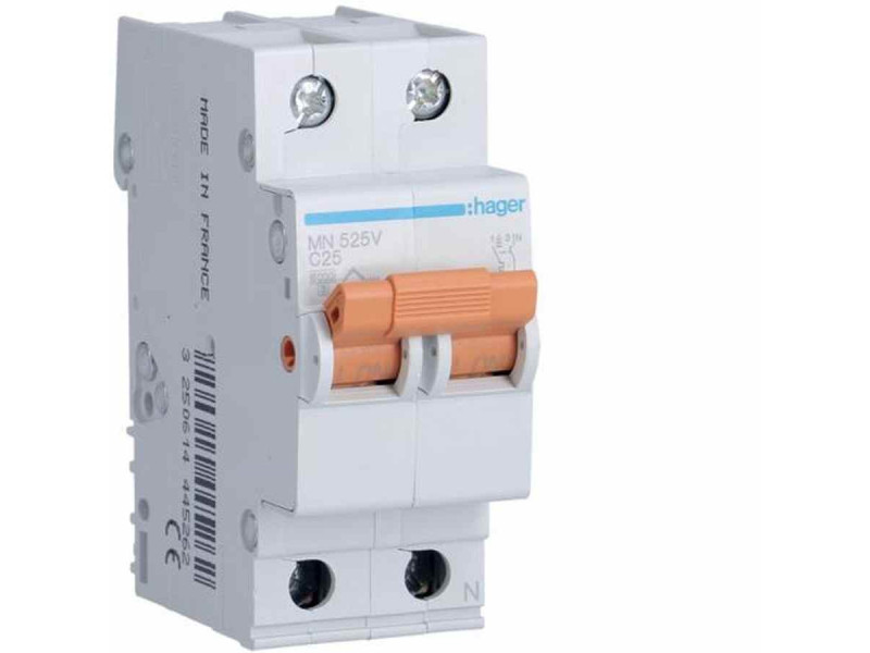 INTERRUPTOR MAGNETOTERMICO 1P + N 25A  6KA
