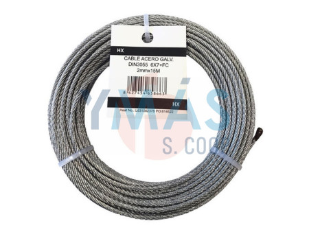 CABLE ACERO DIN 3055 6 X 7 + 1 DE 3MM