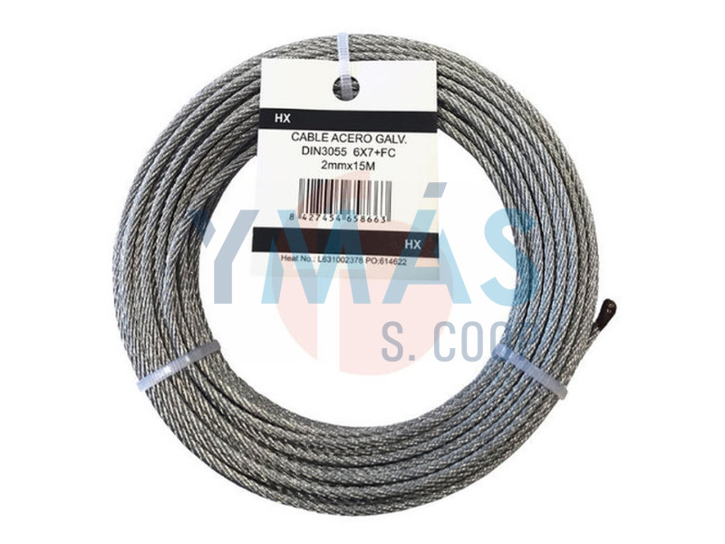 CABLE ACERO DIN 3055 6 X 7 + 1 DE 3MM