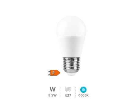 BOMBILLA LED ESFERICA 8.5W E27 6000K