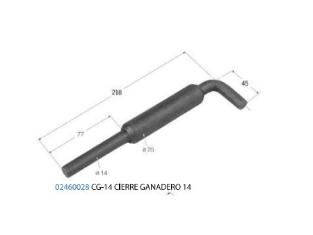 CIERRE CERROJO GANADERO 14 MM