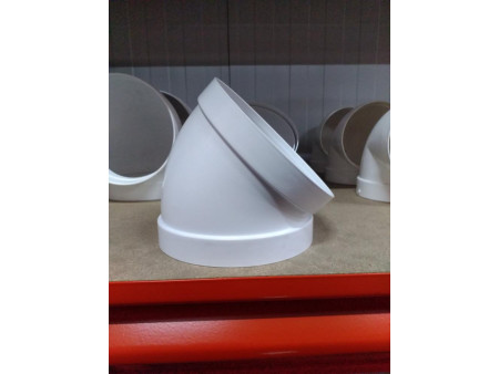 CODO REDONDO PVC BLANCO 45º 150MM