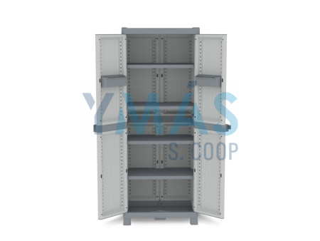 ARMARIO 2 PUERTAS RESINA WAVE GRIS 181 X 70 X 43 CM