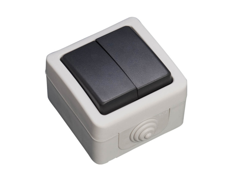 DOBLE CONMUTADOR ESTANCO 10A IP54