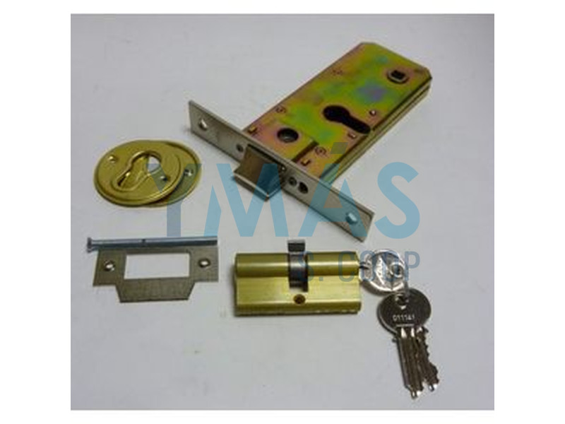 CERRADURA EMBUTIR 60MM BOMBILLO LATON  E6D