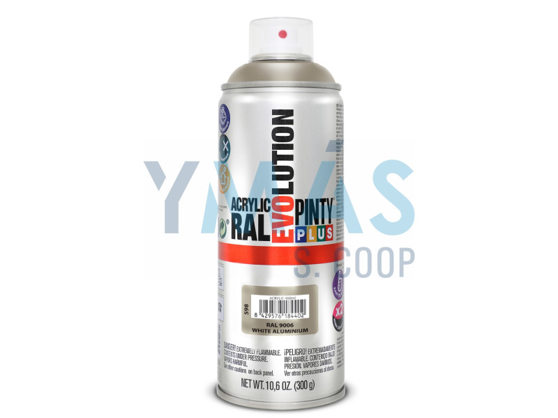 PINTURA SPRAY ACRILICA RAL 9006 PLATA 400ML