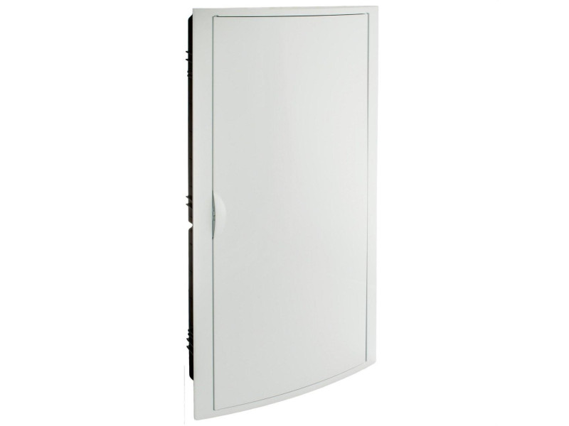 CAJA DE DISTRIBUCION DE EMPOTRAR DE 40 ELEMENTOS + 4 PRECINTABLES 320 X 670 X 75 MM MARCO Y PUERTA BLANCO