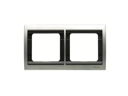 MARCO 2 ELEMENTOS HORIZONTAL SERIE OLAS TITANIO ABB 8472.1 TT