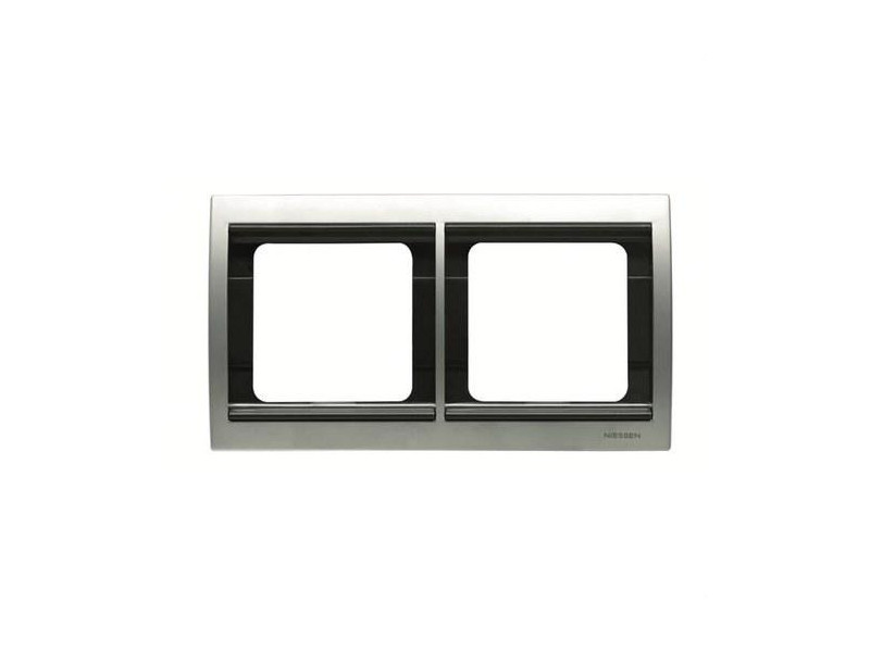 MARCO 2 ELEMENTOS HORIZONTAL SERIE OLAS TITANIO ABB 8472.1 TT
