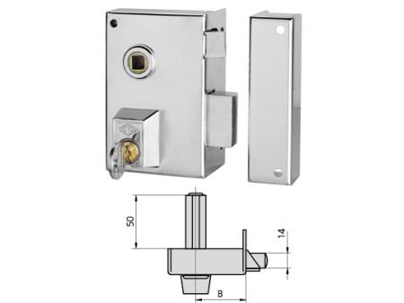 CERRADURA 156B - 70 IZQUIERDA NIQUEL CVL